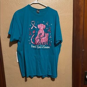 Teal 'Paws for a Cause' T-Shirt